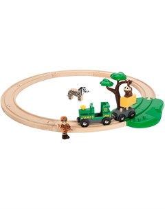 Железная дорога Сафари игровой набор с мартышкой Brio