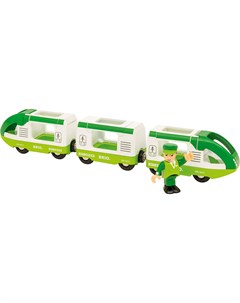 Игровой набор Зеленый поезд с 3 вагонами и машинистом Brio