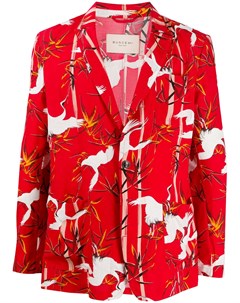Однобортный пиджак с цветочным принтом Buscemi