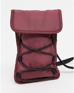 Бордовая сумка через плечо со шнуровкой Asos design