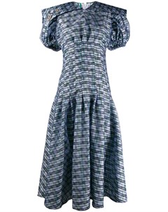 Платье миди в клетку с объемными рукавами Chopova lowena