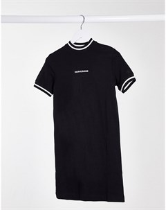 Черное платье футболка с кантом Calvin klein