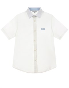 Белая рубашка с короткими рукавами детская Hugo boss