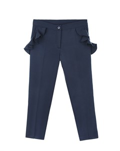 Синие брюки с оборками на карманах детские Tre api