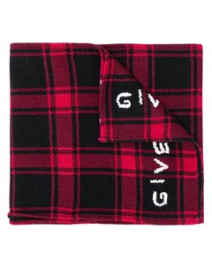 Клетчатый шарф с логотипом Givenchy
