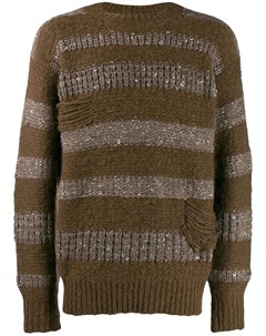 Вязаный свитер в полоску Maison flaneur