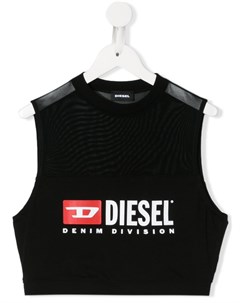 Укороченный топ с логотипом Diesel kids