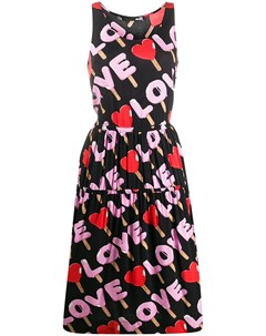 Расклешенное платье с графичным принтом Love moschino