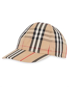 Бейсбольная кепка в клетку Vintage Check и полоску Icon Stripe Burberry kids