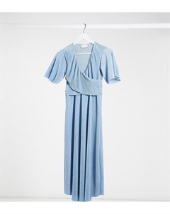 Синее платье миди для кормления с запахом ASOS DESIGN Maternity Asos maternity