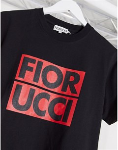 Черная футболка с логотипом Fiorucci