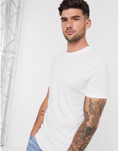 Белая обтягивающая футболка New look