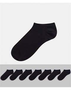 Комплект из 7 пар черных спортивных носков Asos design