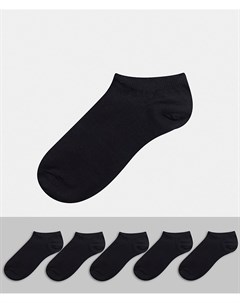 Комплект из 5 пар черных спортивных носков Asos design