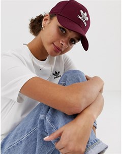 Бордовая кепка с логотипом Adidas originals