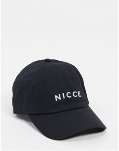 Черная кепка с контрастным вышитым логотипом Nicce