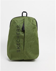 Оливковый рюкзак на молнии с логотипом Skechers