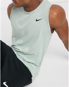 Зеленая майка с логотипом Nike training