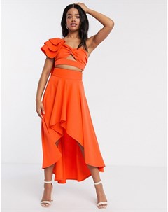 Оранжевая юбка от комплекта Laced in love