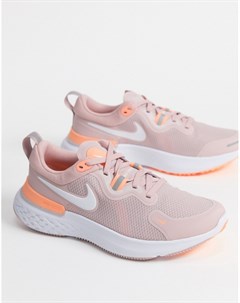 Розовые кроссовки React Miler Nike running