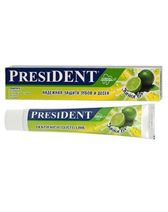 Президент Junior зубная паста от Лайм 50мл President
