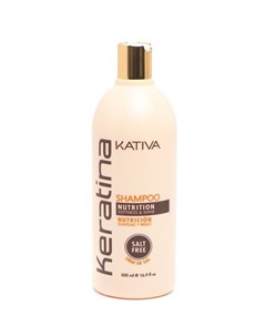 Keratina укрепляющий шампунь с кератином для всех типов волос 500мл Kativa