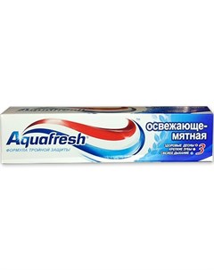 Аквафреш зубная паста 3 Освежающе Мятная 50мл Aquafresh