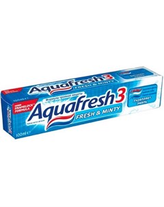 Аквафреш зубная паста 3 Освежающе Мятная 100мл Aquafresh