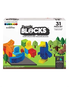 Blocks Набор кубиков 31 штука и игровой коврик People