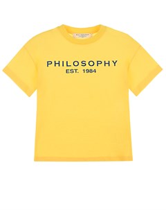 Желтая футболка с логотипом детская Philosophy