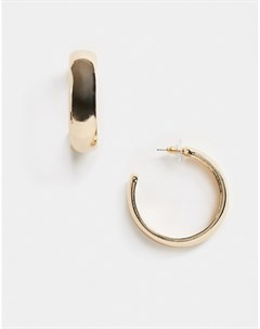 Толстые золотистые серьги кольца 40 мм Asos design