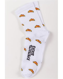 Носки Пицца Белый 35 40 Крепость socks