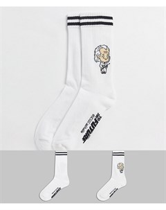 Набор из 2 пар спортивных носков с логотипом back to the future Asos design