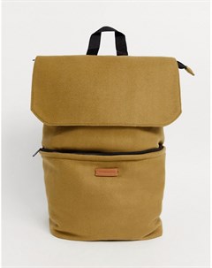 Бежевый фактурный рюкзак с фирменной нашивкой Unrivalled Supply Asos design