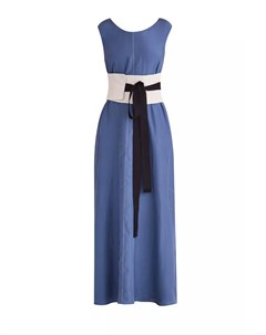 Платье в пол с корсетным поясом Obi Corset Brunello cucinelli