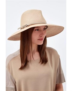 Плетеная шляпа трилби с кожаной лентой Agnona