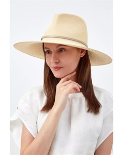 Соломенная шляпа с лентой из кожи Agnona