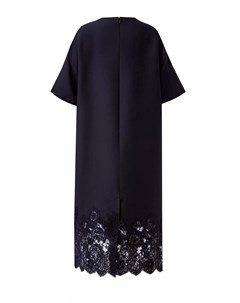 Платье из шерсти и шелка с кружевом ручной работы Valentino