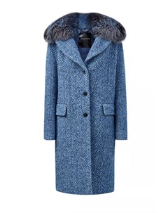 Пальто из шерстяного драпа с мехом лисы Frost Fox Ermanno scervino