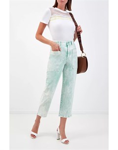 Укороченные джинсы mom s с накладными карманами Stella mccartney