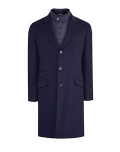 Пальто из кашемира с внутренней стеганной жилеткой с утеплением Brunello cucinelli