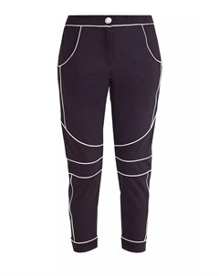 Спортивные укороченные брюки с контрастной отделкой швов Balmain