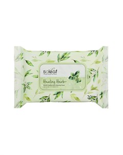 Салфетки для снятия макияжа с целебными травами soleaf healing herb cleansing tissue Soleaf