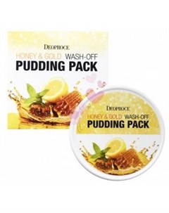 Маска для лица с медом и золотом deoproce honey gold wash off pudding pack Deoproce
