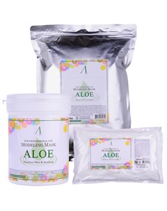 Маска альгинатная с алоэ успокаивающая aloe modeling mask Anskin