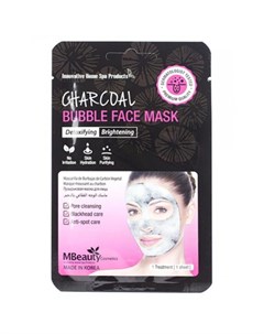 Очищающая пузырьковая маска для лица с древесным углем mbeauty charcoal bubble face mask Mbeauty