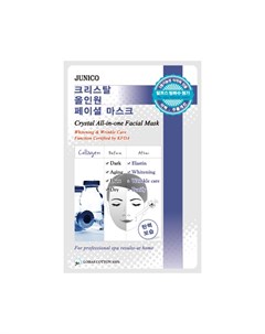 Маска тканевая c коллагеном junico crystal all in one facial mask collagen Mijin