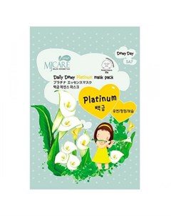 Маска тканевая с платиной mj care daily dewy platinum mask pack Mijin