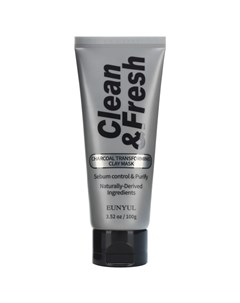 Глиняная маска трансформер с древесным углем clean fresh charcoal transforming clay mask Eunyul