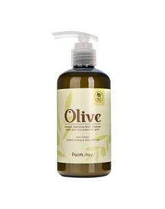 Увлажняющий гель для душа с экстрактом оливы olive moisture balancing body cleanser Farmstay